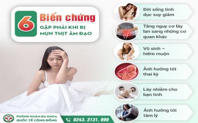 Cảnh gi&aacute;c với biểu hiện nổi mụn thịt &acirc;m đạo ở nữ giới