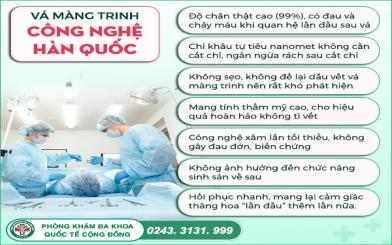 Phương pháp vá màng trinh mới nhất 2025 an toàn, khó phát hiện