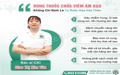 [Cảnh báo] Tự ý dùng thuốc chữa, đặt viêm âm đạo gây nguy hại cho sức khỏe
