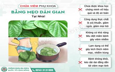 Chữa viêm phụ khoa tại nhà có tốt không? Bác sĩ Phụ khoa giải đáp
