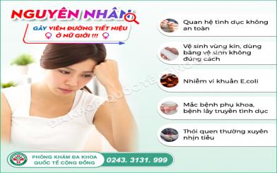 Tổng hợp những nguyên nhân viêm đường tiết niệu - Chuyên gia chia sẻ
