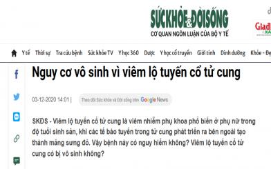 Đi t&igrave;m c&aacute;ch chữa vi&ecirc;m lộ tuyến hiệu quả với B&aacute;c sĩ CKI Nguyễn Thị Lan Hương